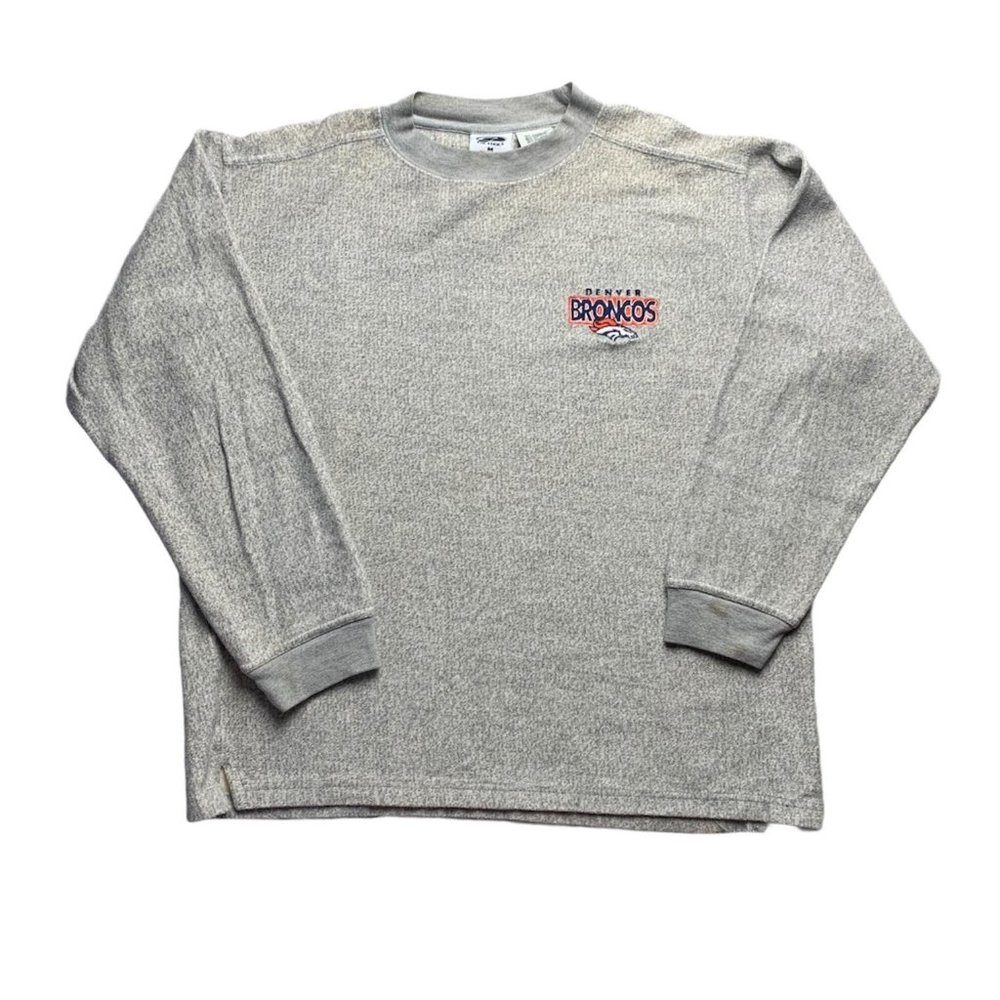 Vintage 90s Denver Broncos Fleece Grey Medium